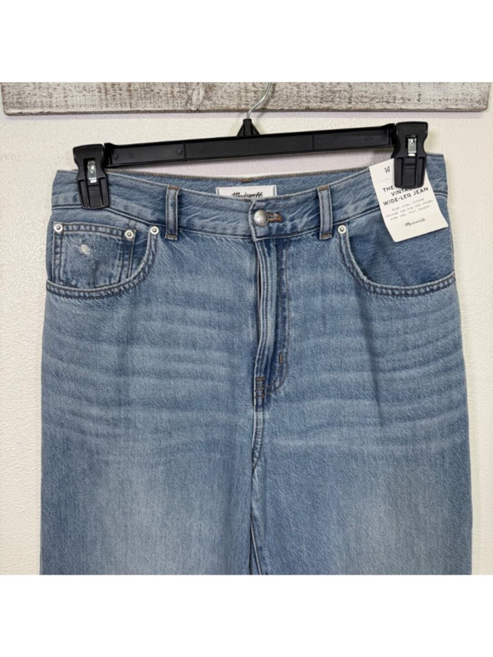 NWT Madewell The Perfect Vintage Wide-Leg Jean Women's Size 27 Tall Casual - Picture 13 of 16
